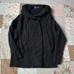 Polo Ralph Lauren black 100% cashmere cardigan